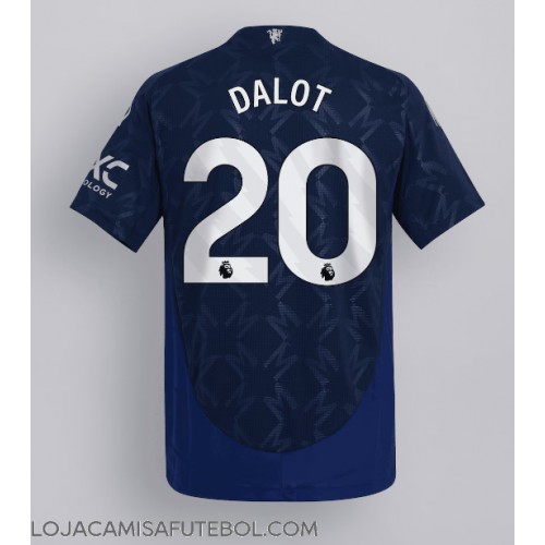 Camisa de Futebol Manchester United Diogo Dalot #20 Equipamento Secundário 2024-25 Manga Curta